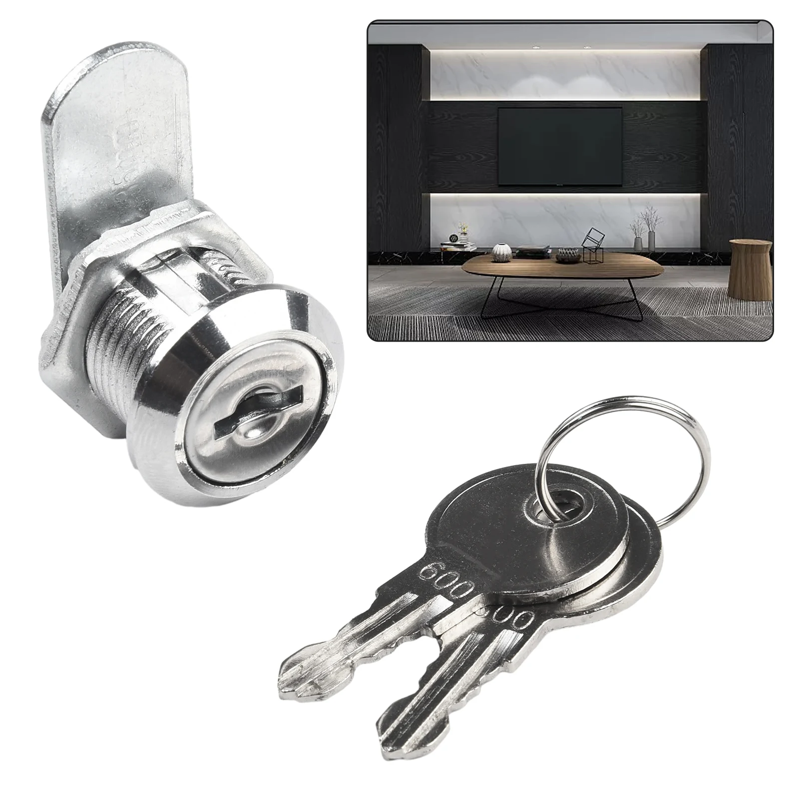 

Keys Lock Cabinet Doors Filing Cabinets 3 Pcs Easy To Install High Quality Silver Zinc Alloy Brand New Durable