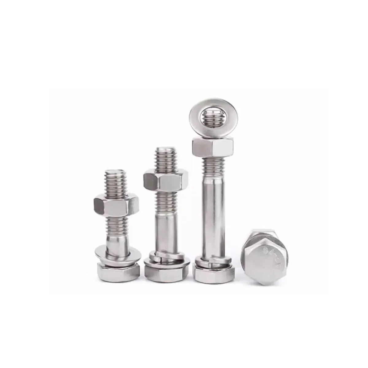 Description Picture 6 of item304 Stainless Steel Half Tooth External Hexagonal Bolt And Nut Set