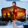 The Lion King Pattern Beach Towel Cartoon Cute Summer Kids Large Bath Pool Beach Towel Microfiber Absorbent for Swimming Travel 3