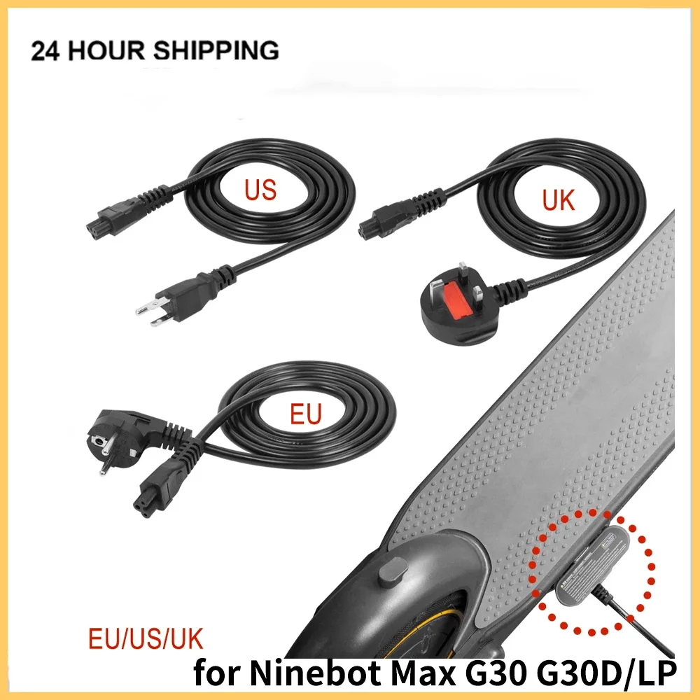 Cavo Di Ricarica Per Scooter Elettrico Per Ninebot Max G2 G30 G30D/Lp/Le G65 Linea Di Ricarica Per Alimentazione A Batteria Eu Us Uk Plug Linea Di Ric