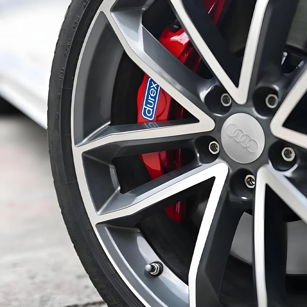 Set of 4 Car Wheel Center Cap Logo Hub Cover Stickers - Stylish Auto Accessories