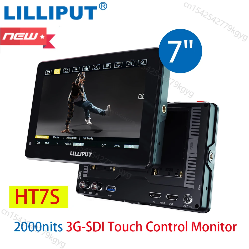 Lilliput HT7S 7" inch 2000nits Brightness 3G-SDI HDMI-compatible 2.0 Touch LCD Screen 1920x1200 Control On Camera Monitor