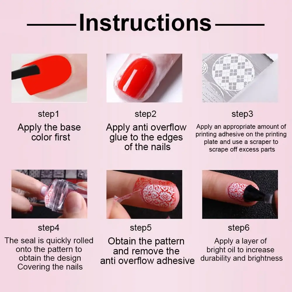 1PC 네일 플레이트 스탬핑 세트 스탬프 템플릿 이미지 네일 아트 인쇄 플레이트 DIY 인쇄 매니큐어 장식 도구 살롱 디자인