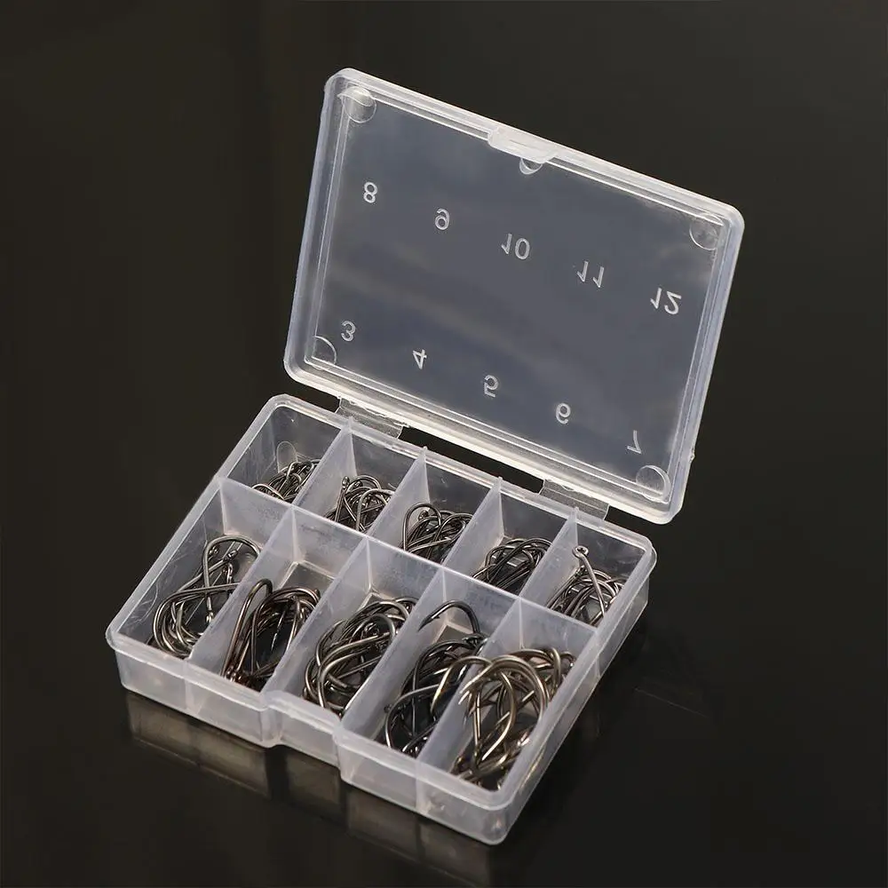 Description Picture 5 of itemPesca Hooks Big Ringed Sea Hook Fish Tackle Fishing Hooks Set Fly Fishing Jip Barbed Carp Hooks Single Circle Fishing Hook