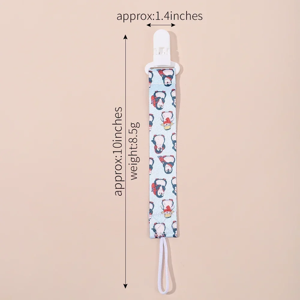 1pcs Fixed Button Baby Cartoon Pacifier Clips Chains Ribbon Soother Chains Anti-drop Buckle Strap For Pacifier Baby Feeding Gift pacifier chain