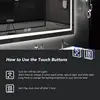 48 x 36 Inches LED Bathroom Mirror with Front  ,Anti-Fog,3 Colors and Dimmable Light 3