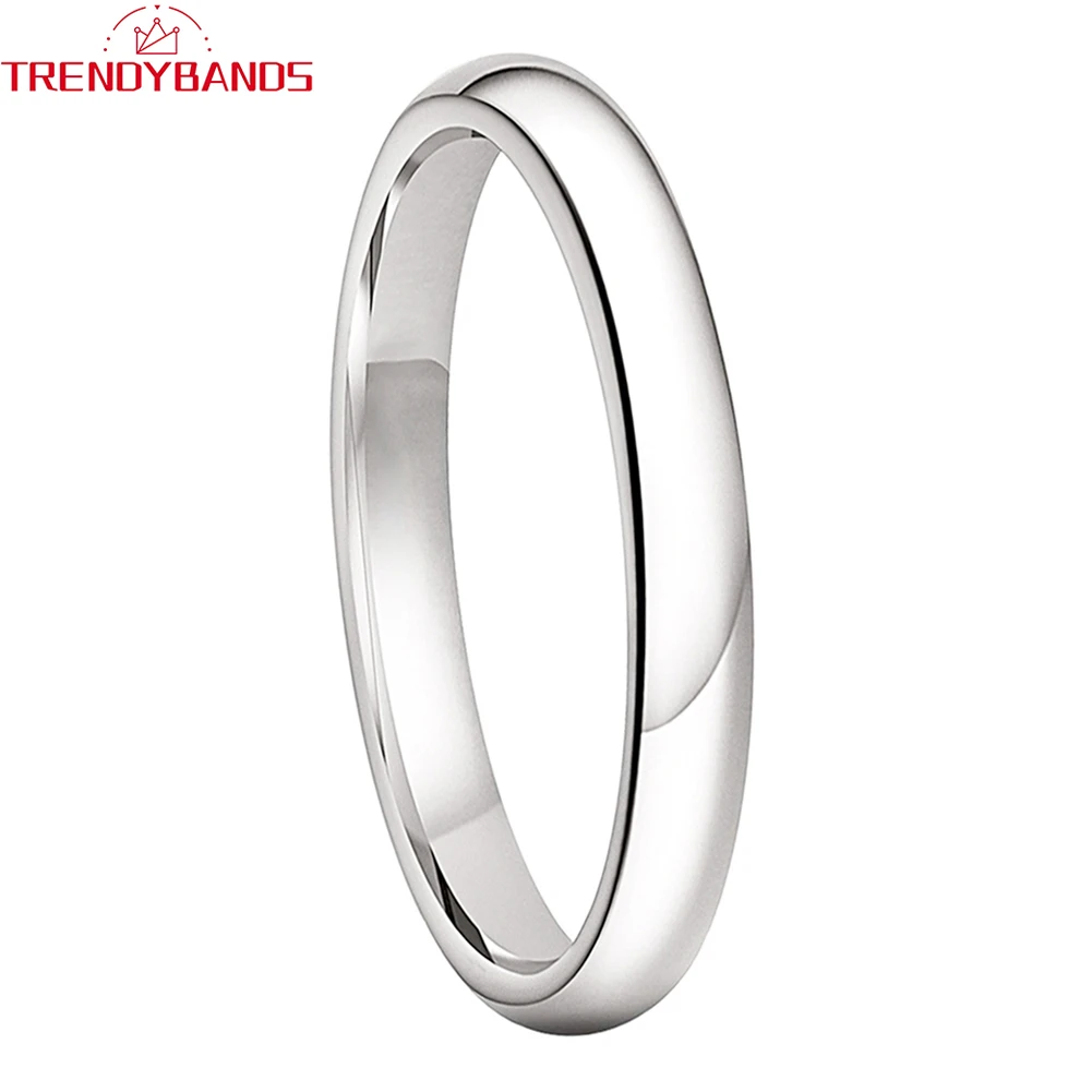 Crownal Tungsten Wedding Band Ring - Plain Dome Comfort Fit, 3mm To 8mm Width, White/Yellow/Rose Gold Plated - View #8