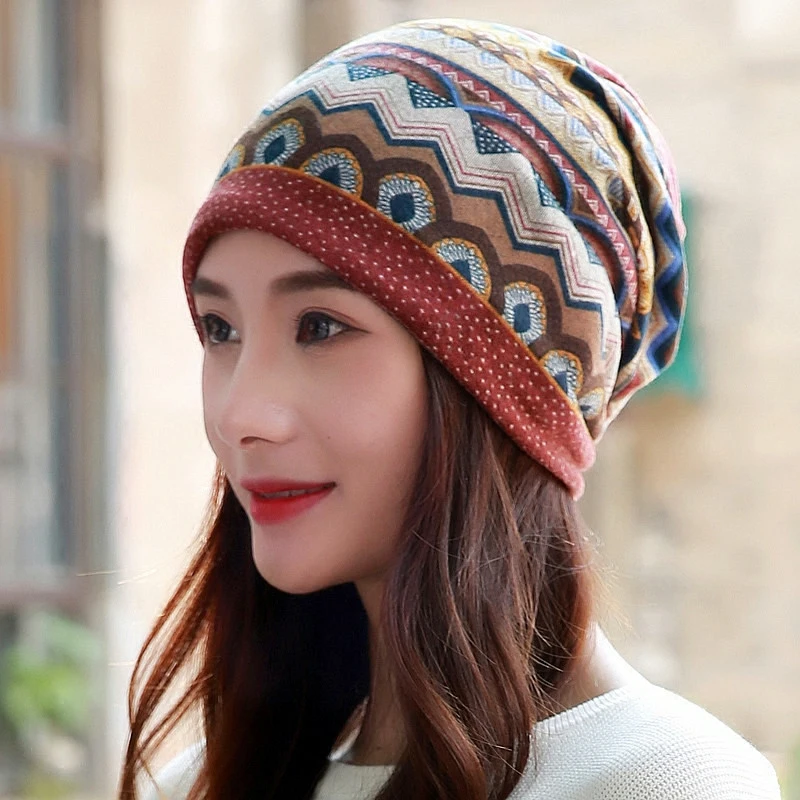 15 Colors Women Beanies Caps Spring Women Beanie Hat For Women Caps 3 Way To Wear Bonnet 4