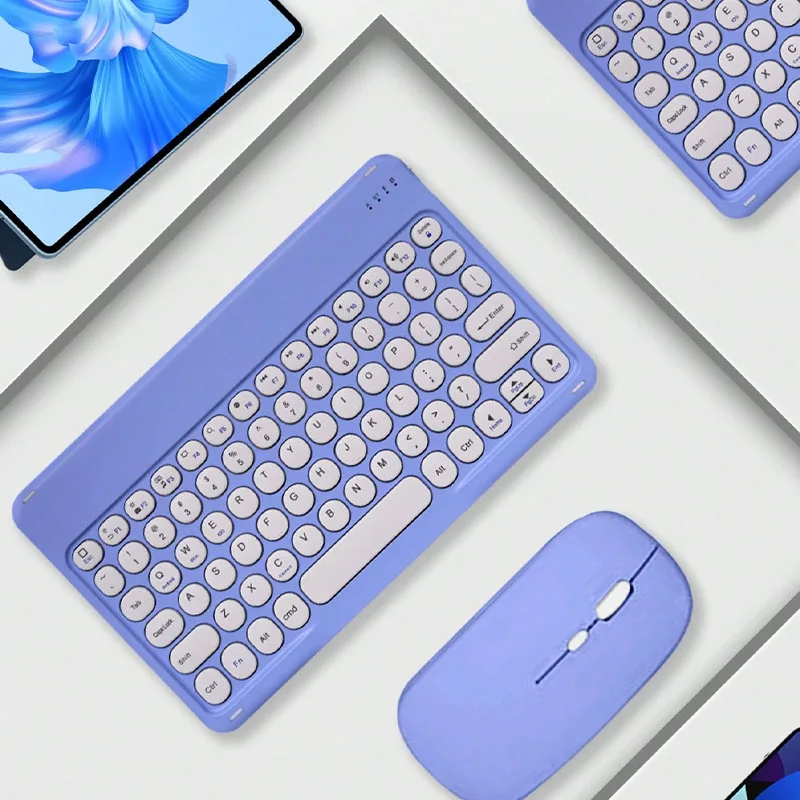 Round Hat Silent Retro Mini Wireless Keyboard Compatible with iPad Computer Phone Tablet