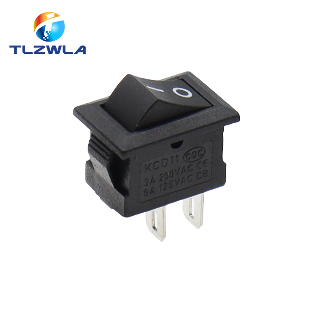 thumbnail image 1 of 5/10 piezas KCD11 Interruptor basculante 10*15 mm Mini interruptor pulsador ON-OFF / ON-OFF-ON 2 pines / 3 pines 3A 250VAC / 6A 125VAC 10x15 mm, 1 of 5