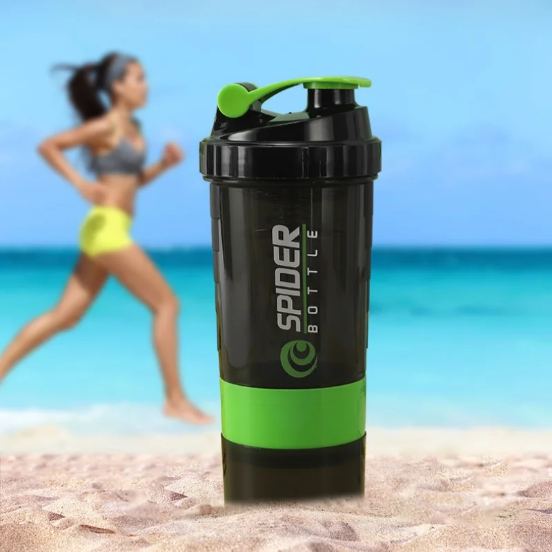 3 Layers Shaker Protein Bottle Powder Shake Cup Large Capacity Water Bottle Mixing Cup Body Building Exercise Mixing