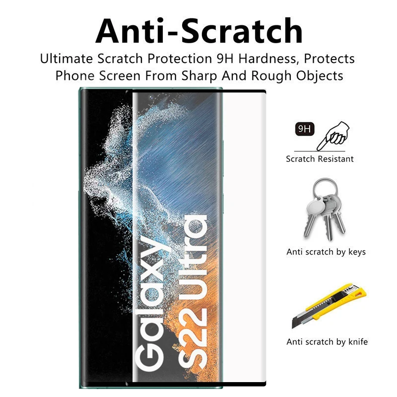 3D Full Cover Curved Tempered Glass Screen Protector with HD Lens Film