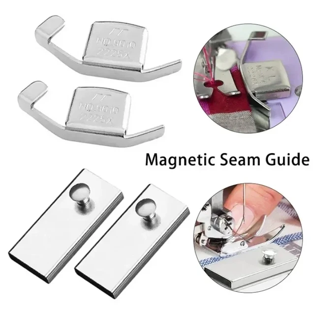 Guía de costura magnética para máquina de coser, calibrador de costura, guía  magnética MG1 para la mayoría de accesorios de pie de máquina de coser, 2/1  Uds. - AliExpress