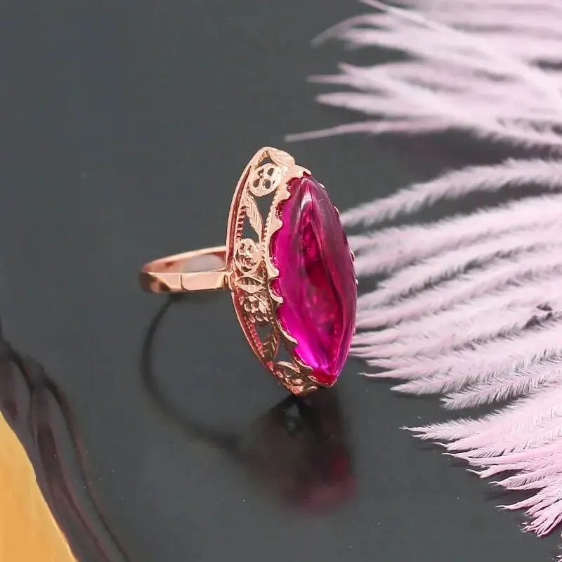 指輪・リング EOU STUDIO THE TREE R5GOLD Women's Rose Gold Ring | Wedding Rings 585 | Jewelry Gold