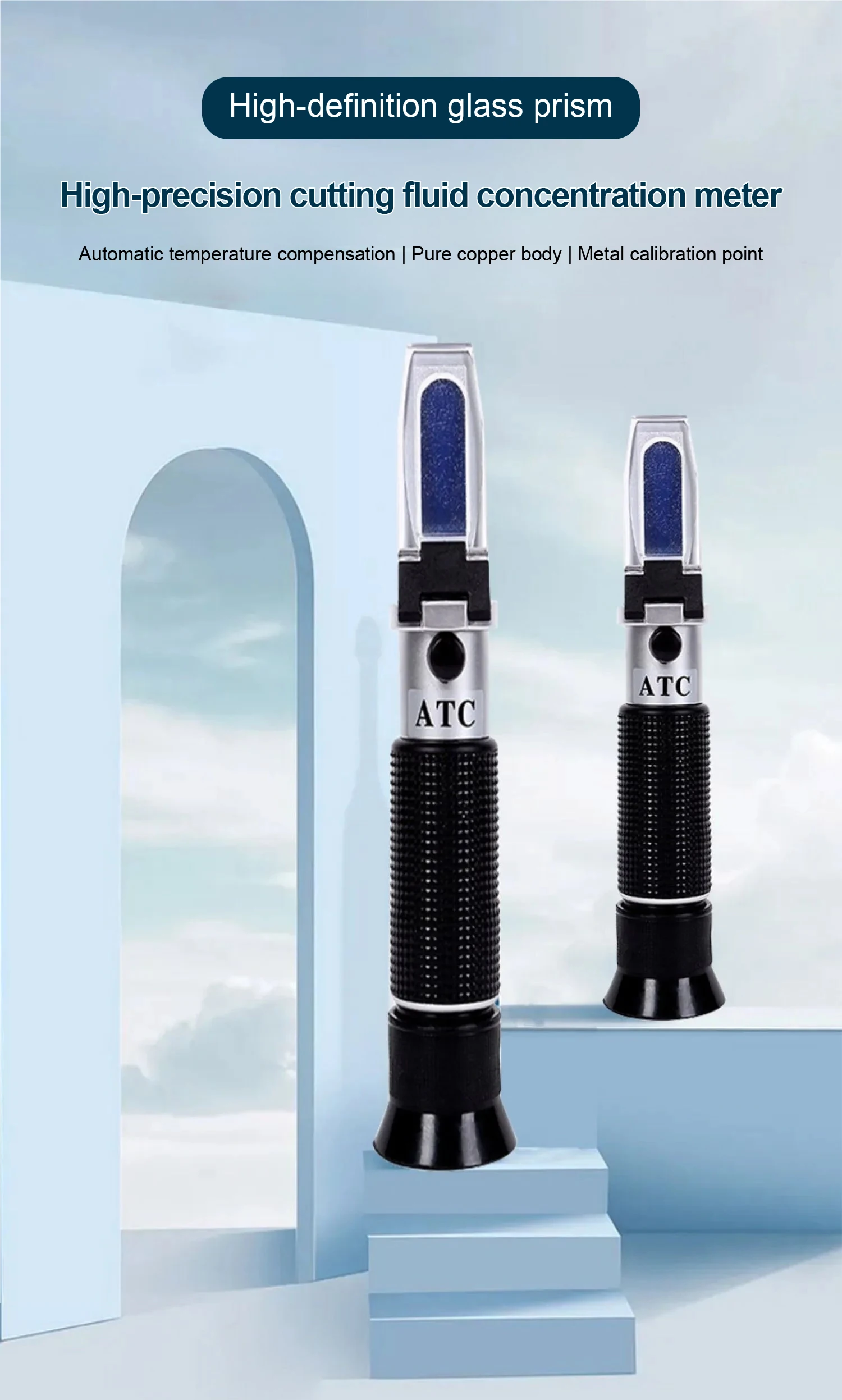 ATC Handheld Cutting Fluid Refractometer Coolant Concentration Meter Emulsion Te