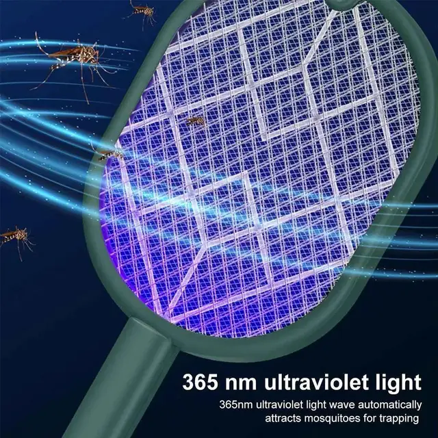 Elektromos Légy Swatter Kézi Ütő Szúnyogok Hibás Gyilkos Szerszám Zapper Szúnyog Kártevő Otthoni Lámpa E3N2 - Image 2