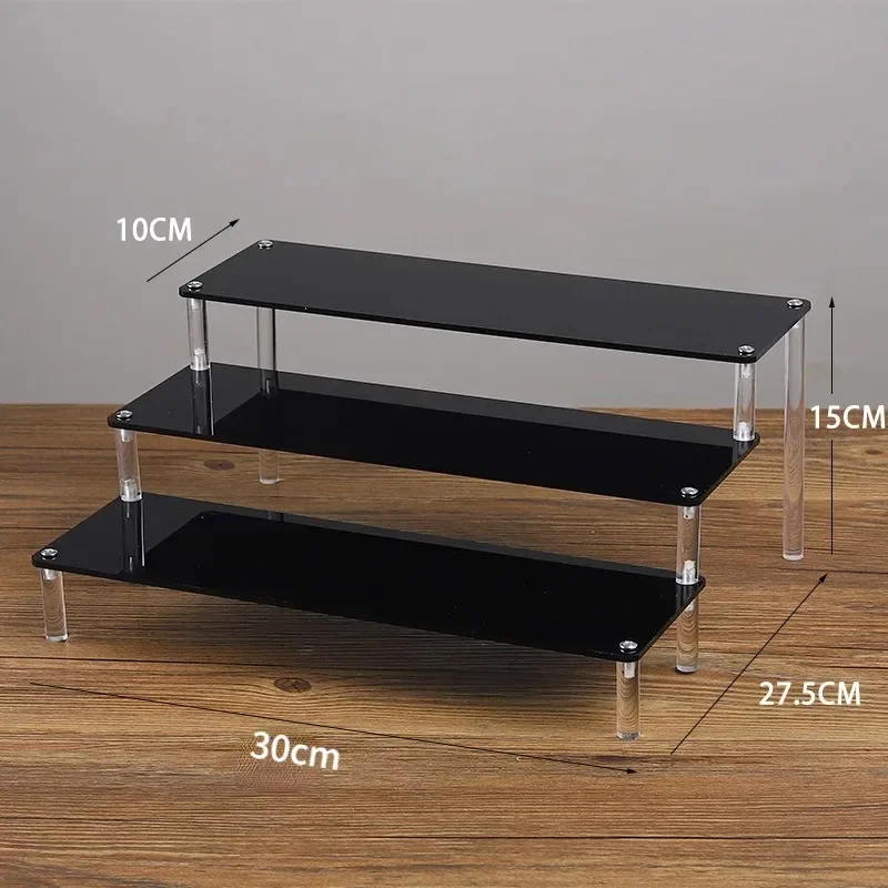 1-5 Tier Iridescent Acrylic Display Risers Stand Shelf for Figures Collectibles Cupcakes Perfumes Jewel Decorating & Organizing 3