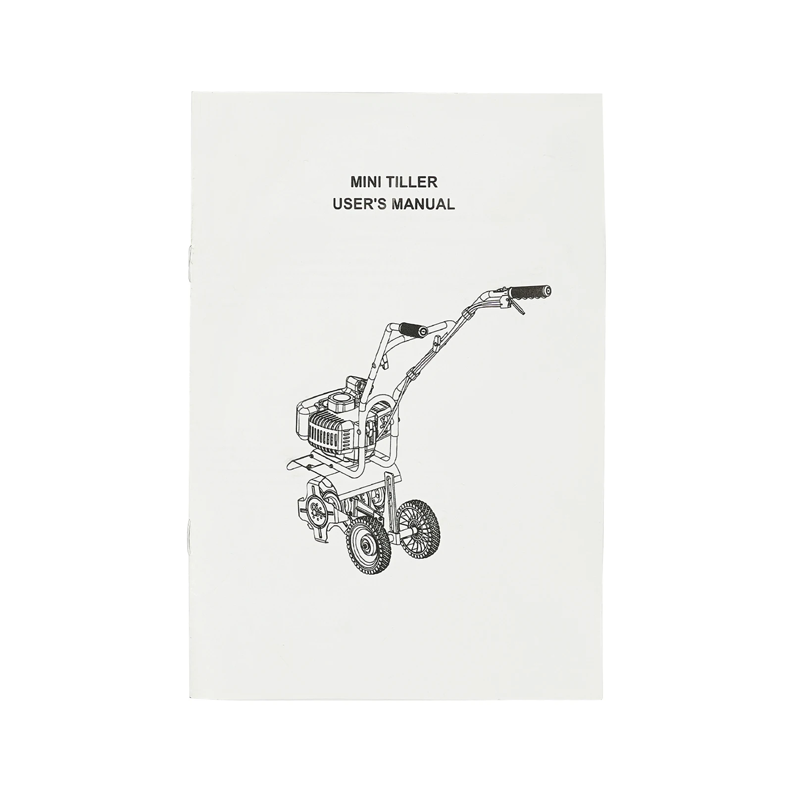 Garden Tiller 52CC Single Cylinder Petrol Engine 1700W 2 Stroke Lawn Cultivator Rotovator Soil with Oil Mixing Bottle