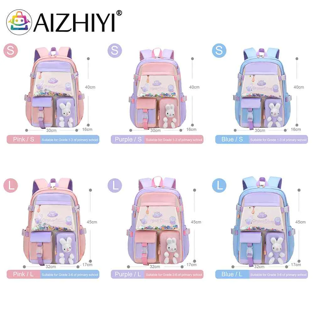 Xewsqmlo Cute Bunny Backpack for Girls Teenage Student