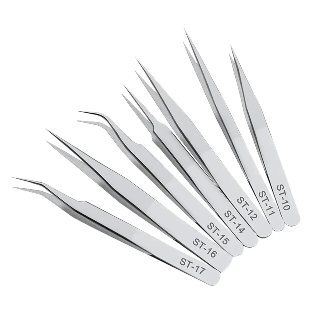 Precision Industrial Tweezers Anti-static Maintenance Tweezers Hand Tool Precision Parts Maintenance Mobile Phone Repair 1PC
