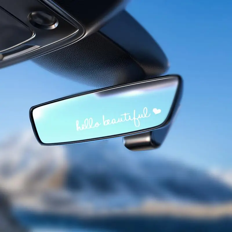 Hello Beautiful Mirror Decal mirror wall sticker car trunk sticker Waterproof PVC Rearview Mirror Sticker