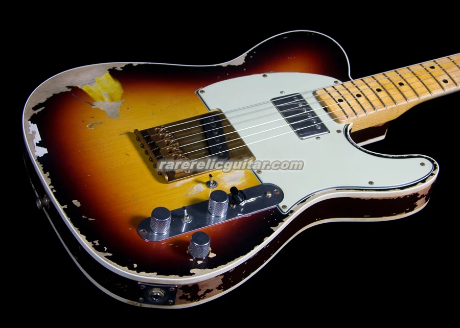 

Masterbuilt Andy Summer Relic 3-цветная электрическая гитара Sunburst, Альдер для тела, съемная шея, ржавая фурнитура