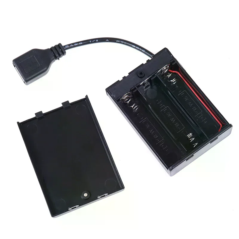 DC4.5V 휴대용 미니 AA 배터리 홀더 보관함 케이스 USB 전원 공급 배터리 박스 5050 3528 2835 LED 스트립 라이트용