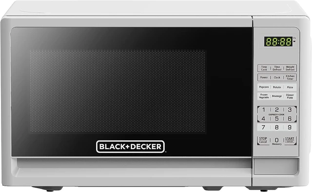 Black+decker 700 Watt 0.7 Cubic Feet Countertop Microwave Oven Matte Black