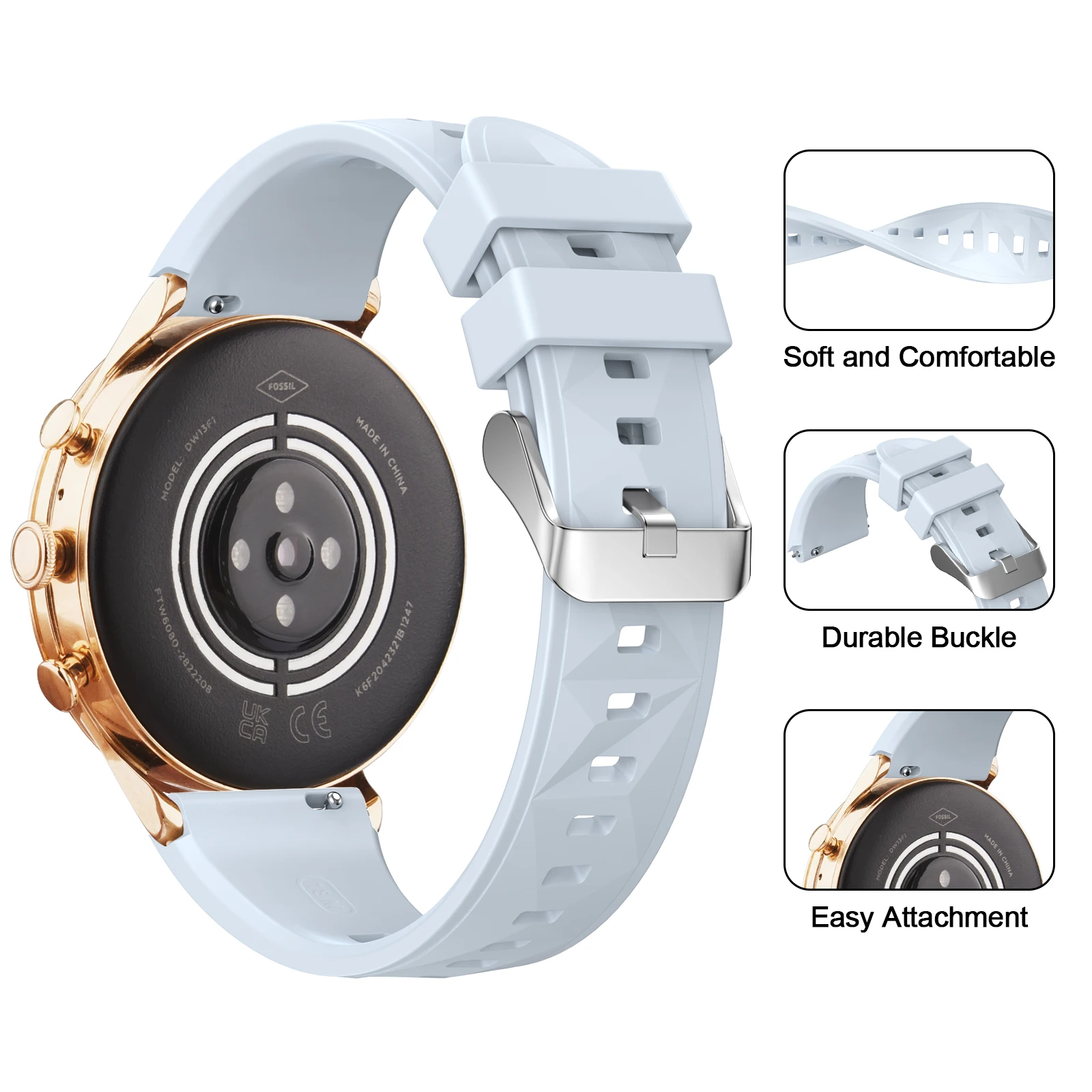 Versatile 18mm Silicone Watch Strap - Premium Comfort & Style