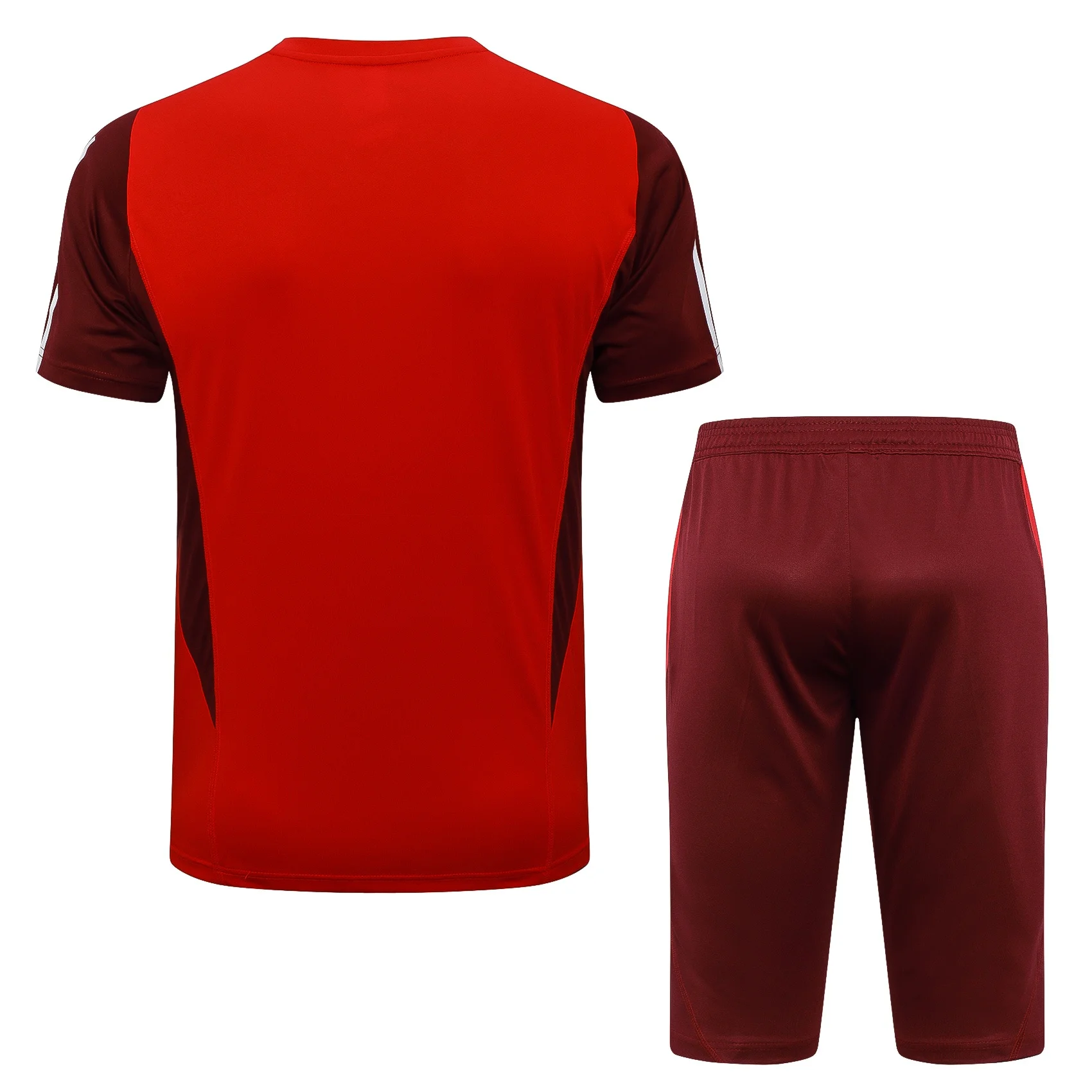 Adidas Soccer Jerseys Men Short-sleeved Premium Moisture-Wicking Breathable Performance Comfortable Training Suit Red
