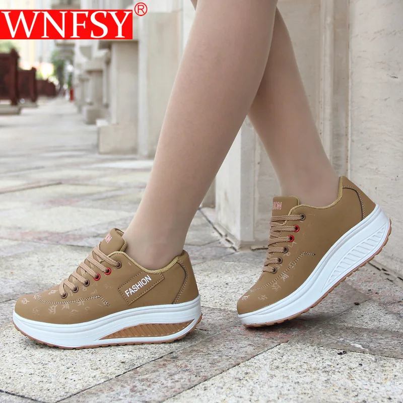 

Wnfsy Women's Casual Shoes Autumn Fashion Platform Sneakers Women Plus Size Loafers Lace-up Vulcanized Shoes Zapatos De Mujer