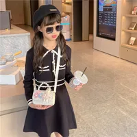 Korean Girl Princess Kids Bag Cute Flower Linen Crossbody Bags for Girls Rabbit Hand Bags Toddler Purses and Handbags Gift 2