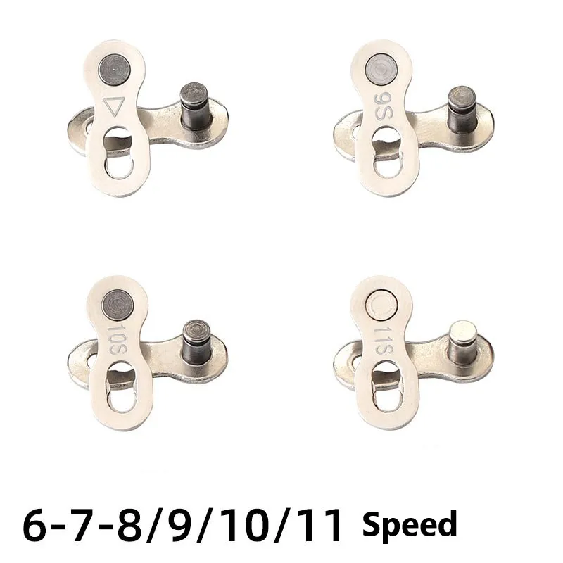 Bicycle Chain Link Connector Joints Magic Buttons Cycling Speed Quick Master Links For Mountain Bike 6/7/8/9/10/11/12 S 5 Pair bicycle chain connector