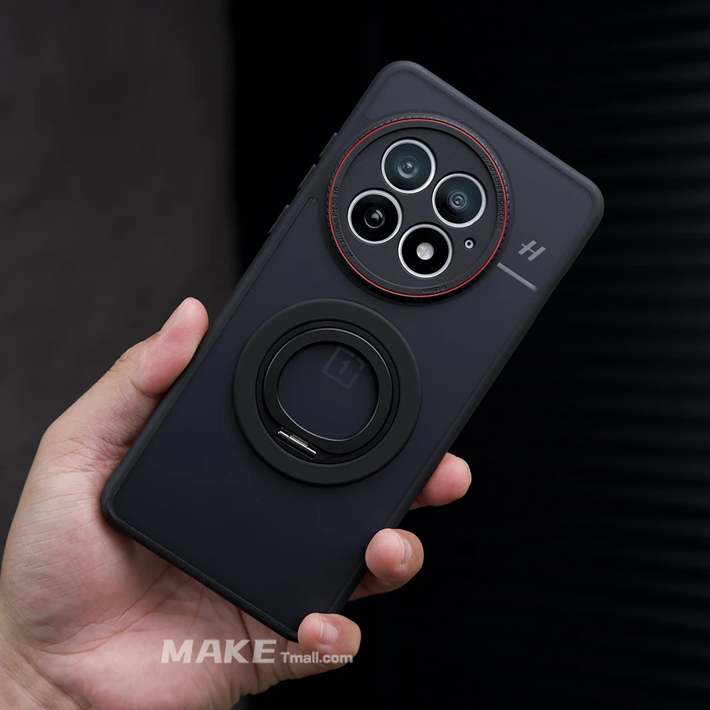 Luxury Matte Magnetic Bracket Phone Case with Wireless Charging Capability