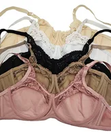 Sexy dentelle femmes soutien-gorge haut pleine tasse minimiseur Floral grande poitrine grand buste bh mince rembourré coton Bralette à armatures push up soutiens-gorge C27 2