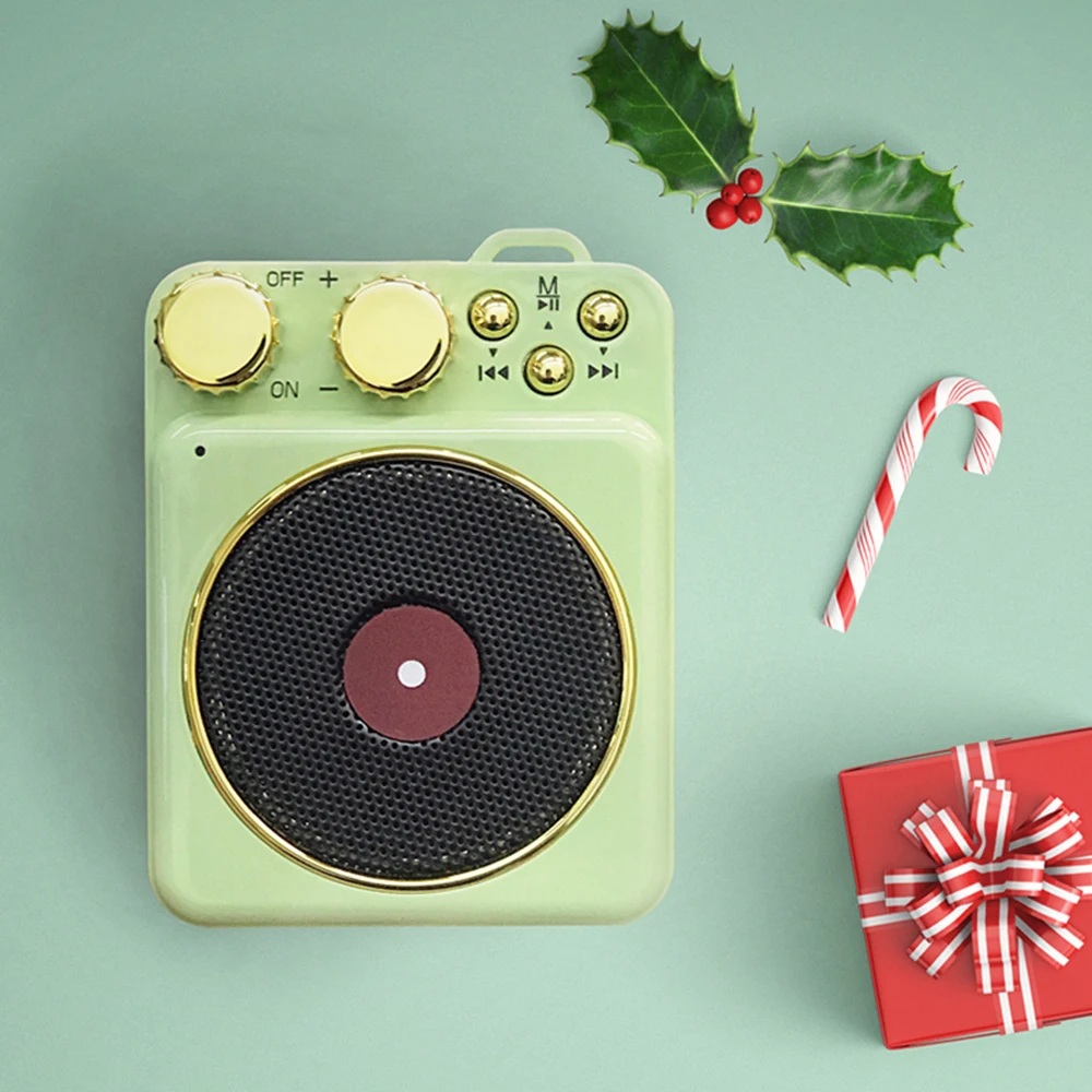 

Portable Retro Bluetooth Speaker Classical Wireless Retro Music Player Sound Stereo Decoration Mini Speakers Travel Music Player