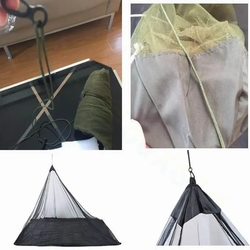 Outdoor Mosquito Nets Hiking Fishing Garden Balcony Camping Triangle Lightweight Portable Tent Mosquito Net Inner Tent Netting