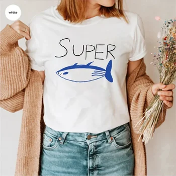 Tuna Fish T-Shirt Super Tuna Jin Shirt Jin Kpop T Shirt Fish Graphic Tshirt Short Sleeves Tops Fans Gift 1