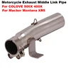 Slip On For COLOVE 500X 400X For Macbor Montana XR5 Motorcycle Exhaust System Escape Modify Muffler Moto 51mm Middle Link Pipe