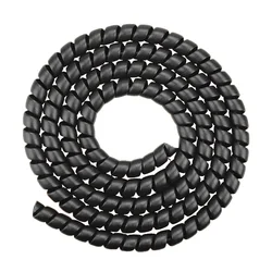 Universal Electric Scooter Cable Protection Cover - 1.3m Line Protector (Black)