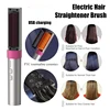 2024 Wireless Hair Straightener Hot Comb Anti-scald Professional Electric Brush Smoot Hairstyle Iron Negative Ion Hair Care Comb 1