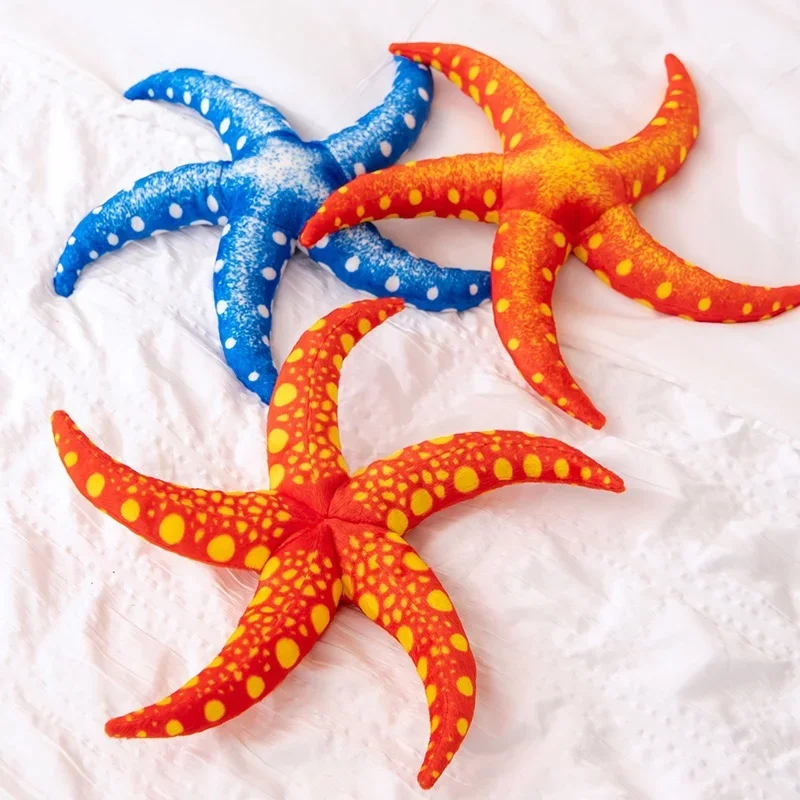 40CM Plush Starfish Pillow Doll Simulation Stuffed Marine Animal Nap Pillow Backrest Cartoon Toy for Birthday Holiday Gift