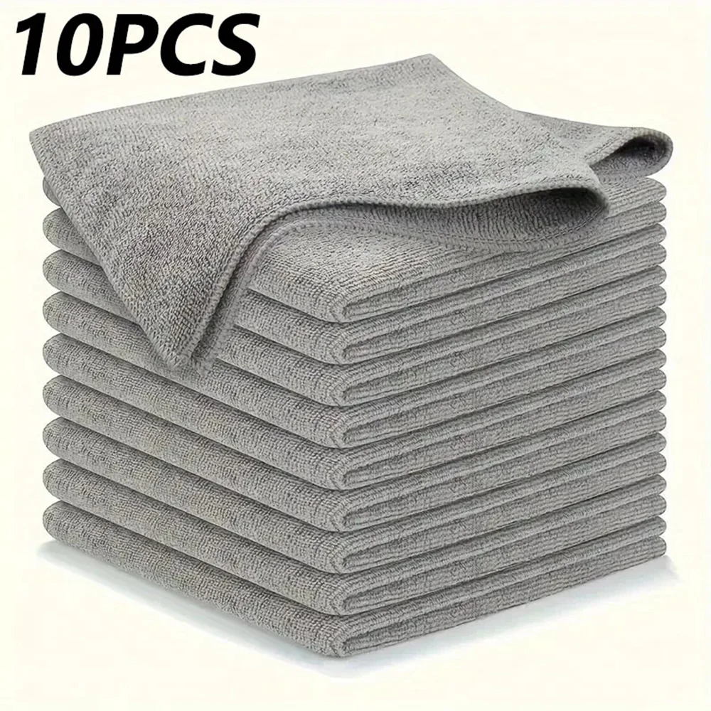 Premium Microfiber Absorbent Cleaning Towels - Stain-Removing, Soft, Reusable Cloths