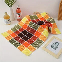 Vibrant Multi - Color Durable and Highly Absorbent Cleaning Cloth Set - 3Pcs (Yellow)