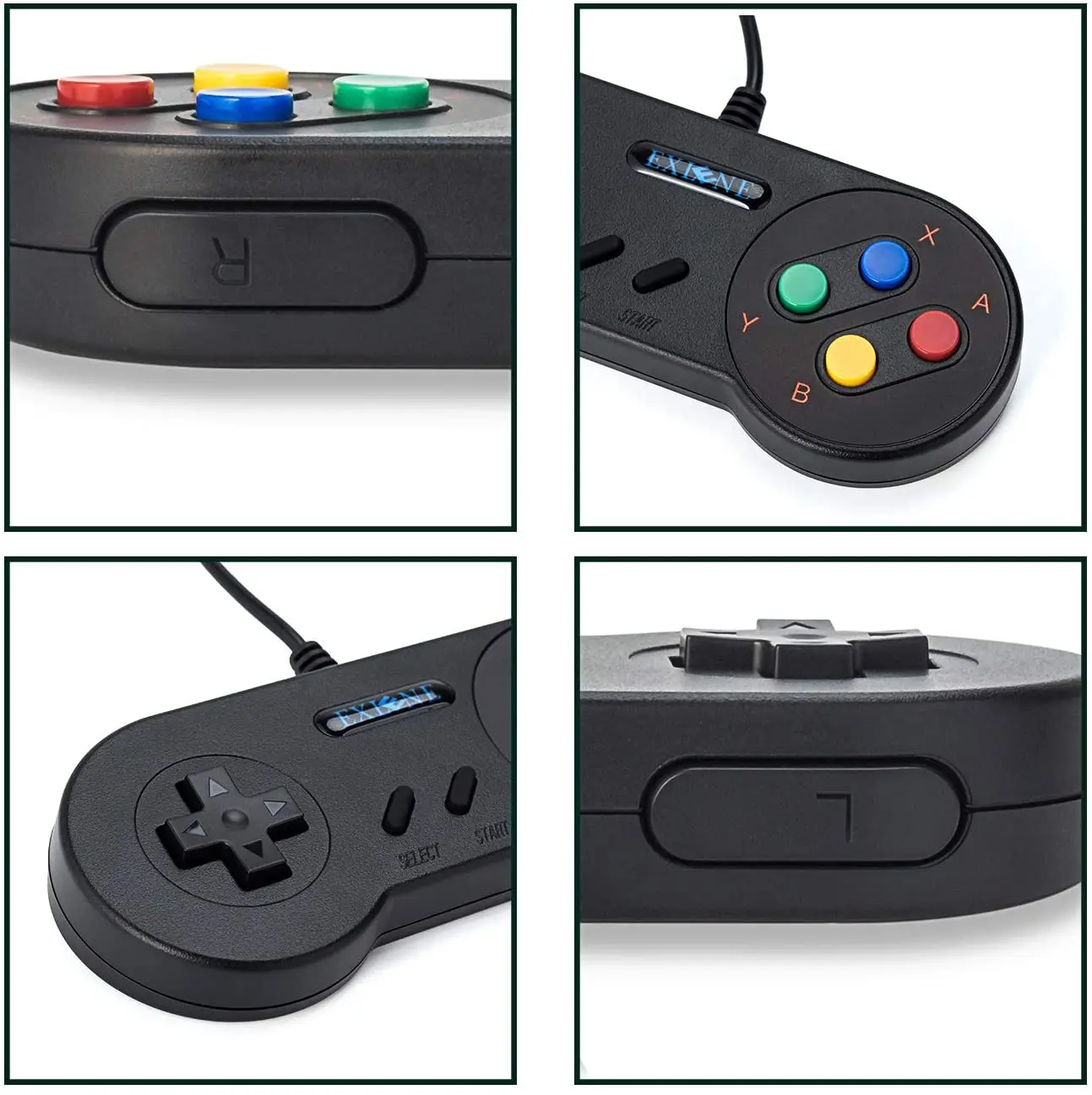Exlene 2pc USB  е Ʈ  ̽ƽ  Ʈѷ  SNES  PC NESPi RetroPie Windows Raspberry Pi