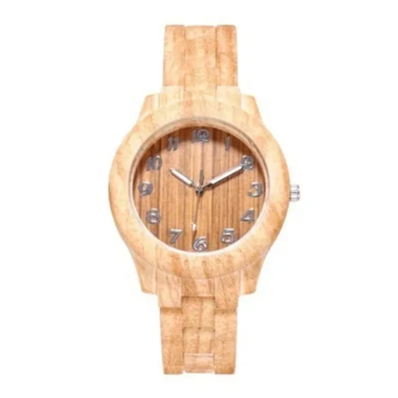 Watch for Women Bamboo Fashion Digital Creative Men's and Women's Watches Fashion Wood Sandalwood Quartz Watch Relogio Feminino 4