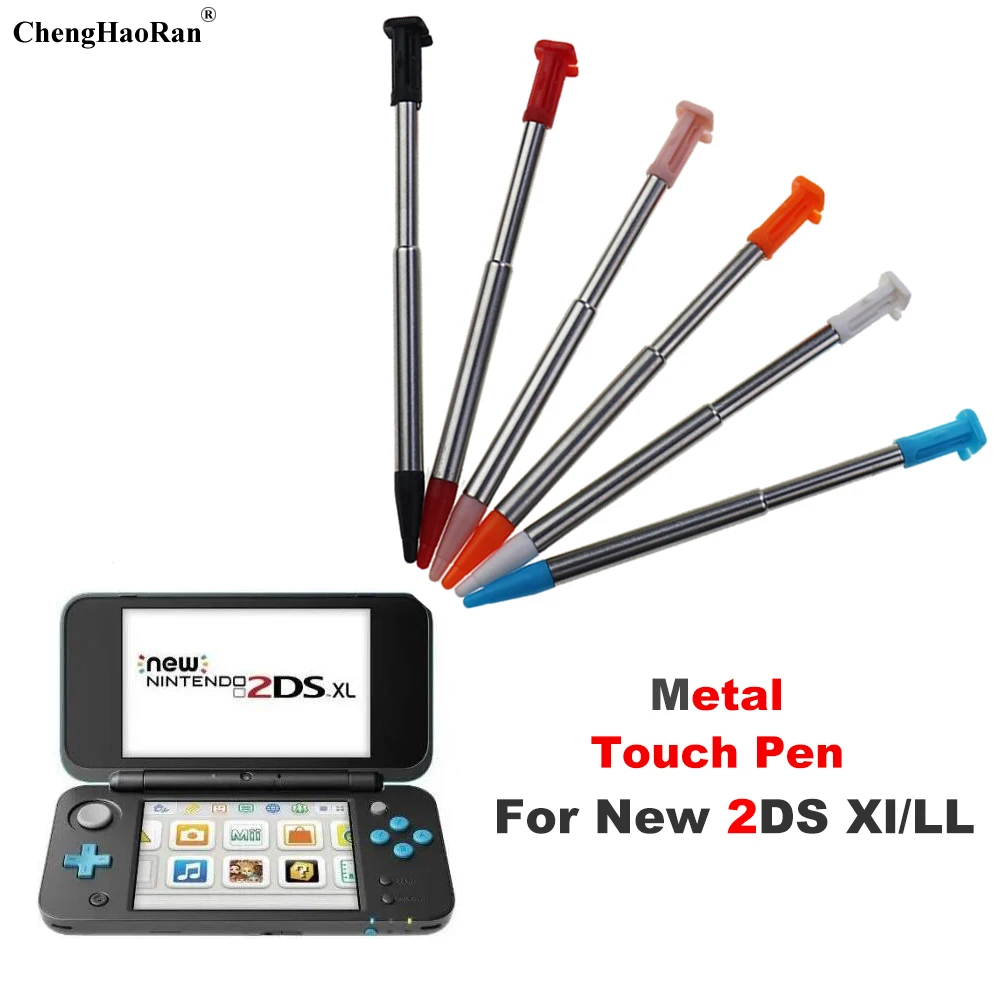 2Pcs New Metal Telescopic Stylus Touch Pen For New 2Ds Xl / Ll Touch Screen Replacement Repair Parts