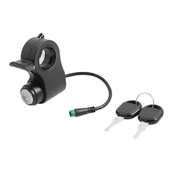 Throttle Accelerator Switch with Key for Electric Scooters, 5 - Pin Throttle Lock Accessory (1PC)