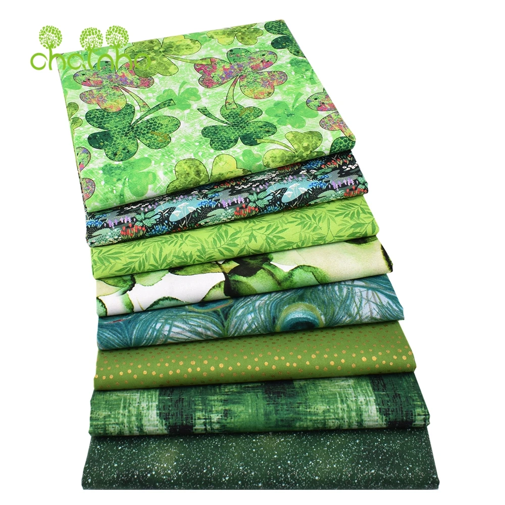 Chainho,Plain Weave Cotton Fabric,Handmade DIY Quilting Sewing Material,Patchwork Cloth,8 Bronzing Series,20x25cm/Piece,15CD1