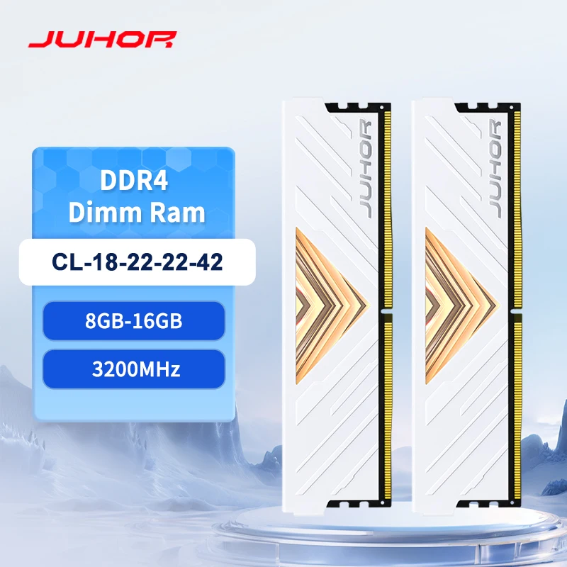 JUHOR DDR4 16GB 3200MHz 3600MHz Desktop Memory Dimm